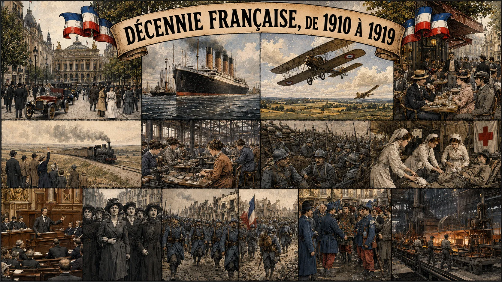 Décennie française de 1910 à 1919 (à venir)