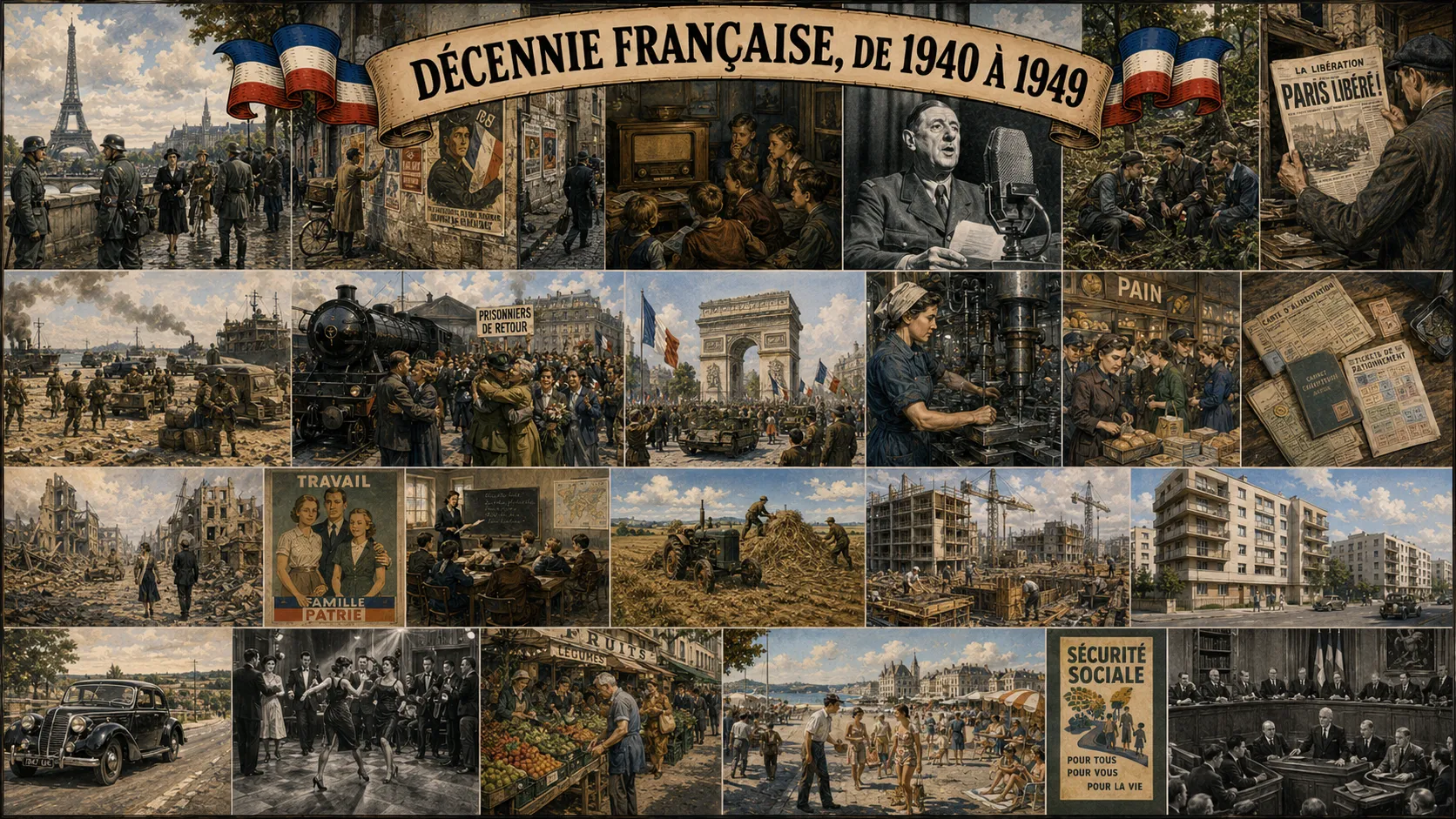 Décennie française de 1940 à 1949 (à venir)