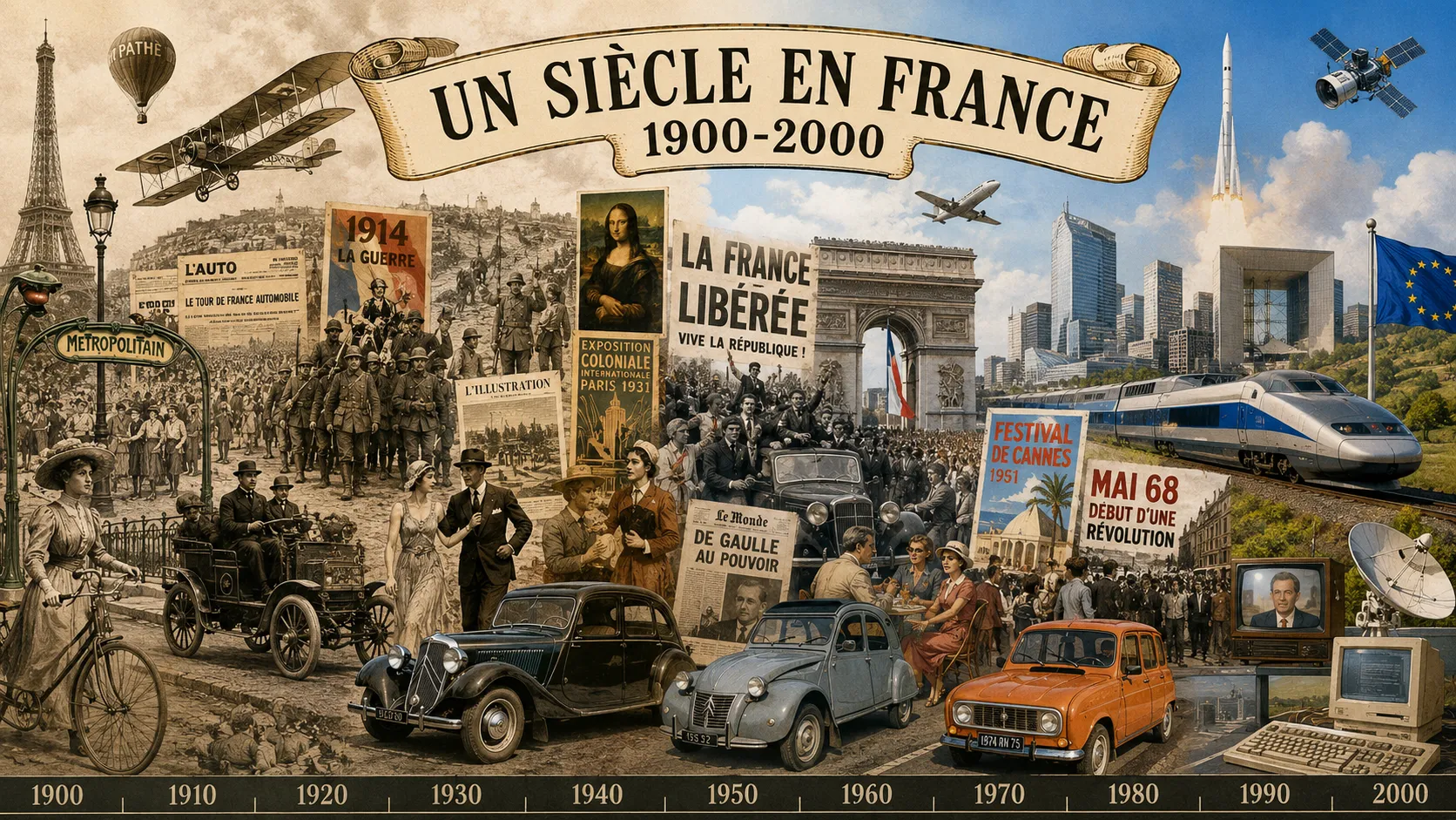 Un siècle en France, 1900 à 2000